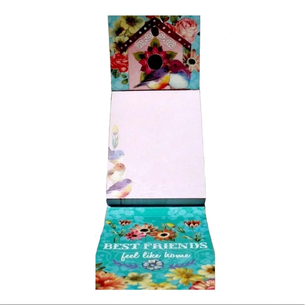 Punch Studio Best Friends Birdhouse Silver Foil Gem Mini Pocket Notepad (66382)